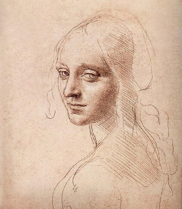 LEONARDO da Vinci Study fur the head of a Madchens china oil painting image